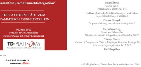 Einladung zum Stammtisch Düsseldorf mit Experten aus Politik und Wirtschaft